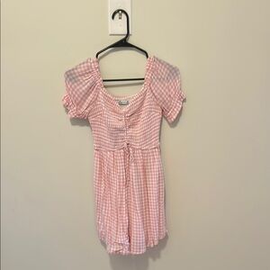 Hollister Pink Gingham Dress